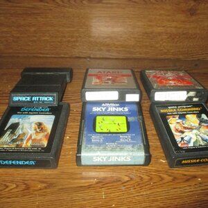 Mixed Lot of 6 Atari 2600 Games (Space Attack, Swordquest: Earthworld & more)